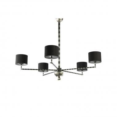 Pii Chandelier 5 arms - Nickel/Iron